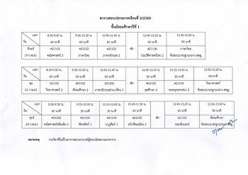 Final Examina Schedule 2-2017