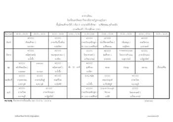 ตารางเรียน ภาคเรียนที่ 1 ปีการศึกษา 2561